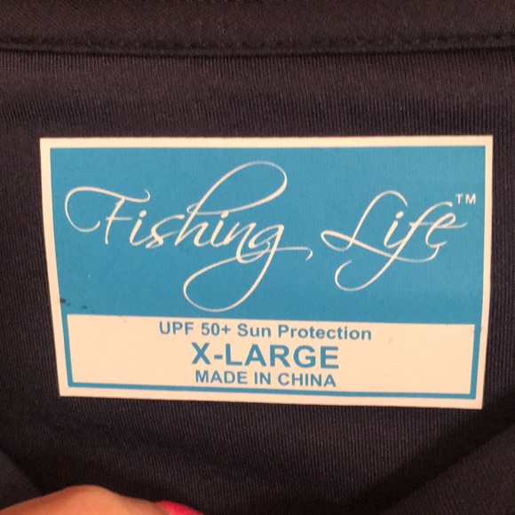 Fishing Life UPF Sunblock 50+ Outdoor Shirt Mens - Picture 8 of 9